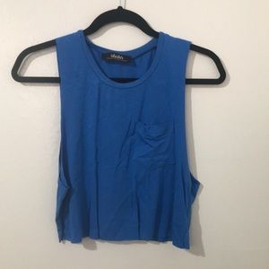 Blue crop top